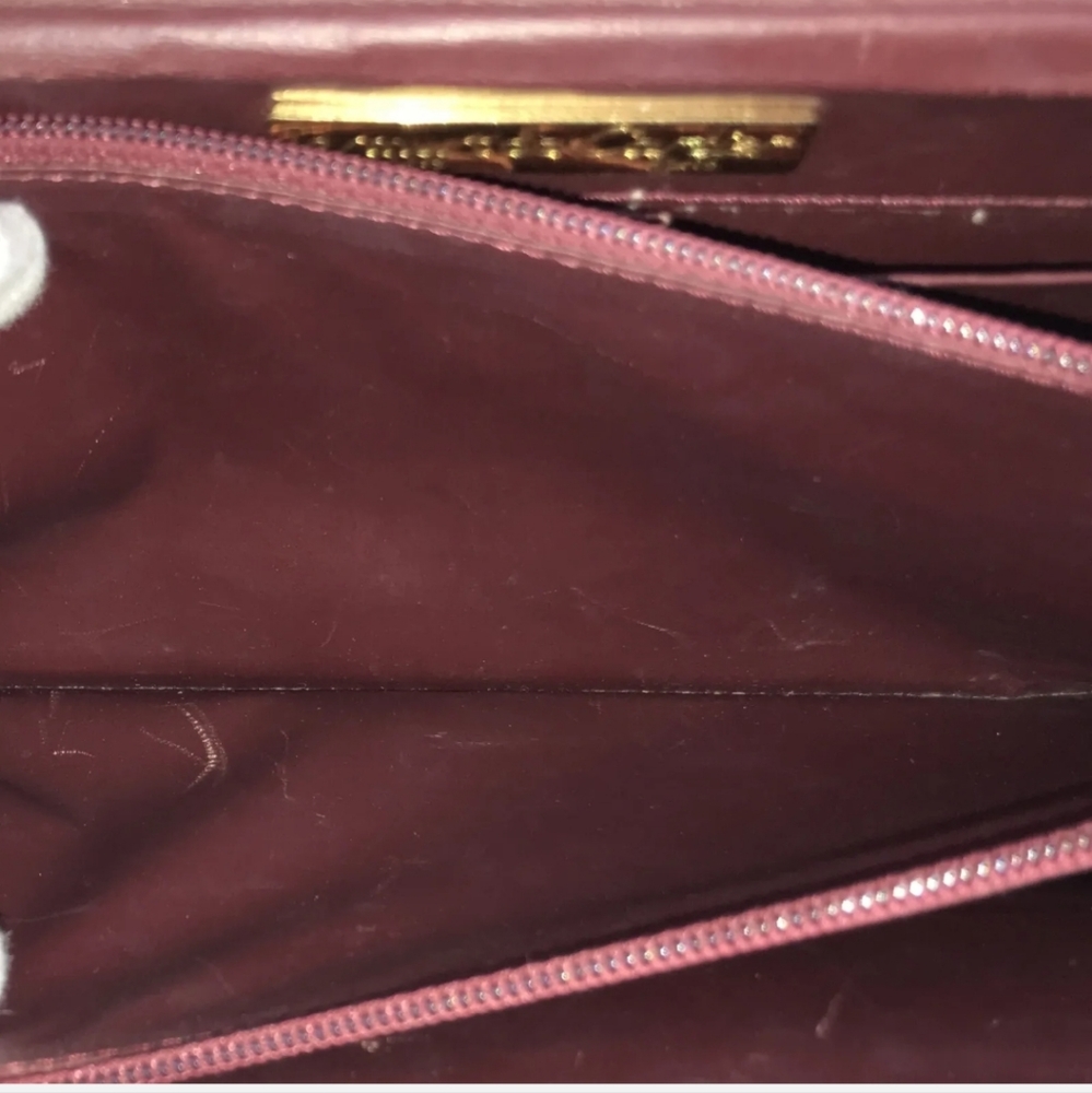 Cartier Bag Shoulder Bag Leather Dark Red View 6